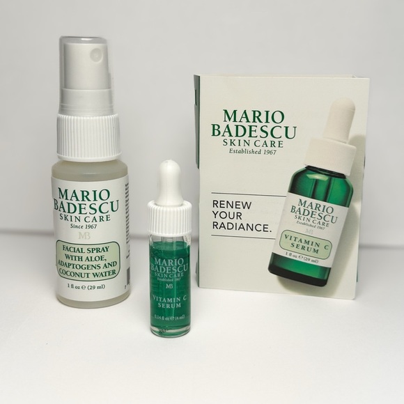 🎁 Mario Badescu Facial Spray w/ Aloe 29 mL & Vitamin C Serum Set New - Picture 1 of 4